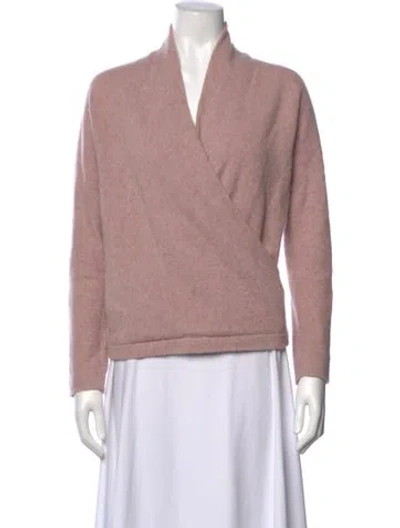 Pre-owned Vince Cashmere V-neck Sweater In Pink