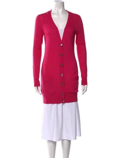 Pre-owned Vince Cashmere V-neck Sweater In Pink