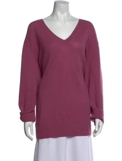 Pre-owned Vince Cashmere V-neck Sweater In Pink