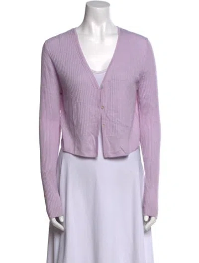 Pre-owned Vince Cashmere V-neck Sweater In Purple