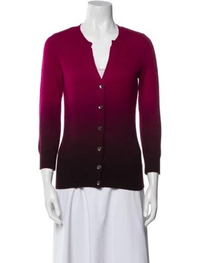 Pre-owned Vince Cashmere V-neck Sweater In Purple