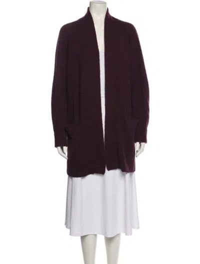 Pre-owned Vince Cashmere V-neck Sweater In Purple
