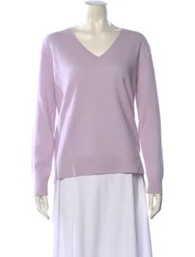 Pre-owned Vince Cashmere V-neck Sweater In Purple