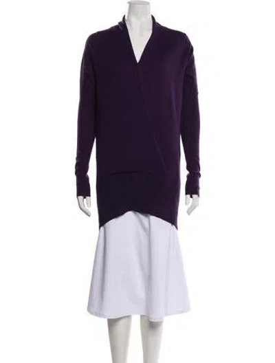 Pre-owned Vince Cashmere V-neck Sweater In Purple