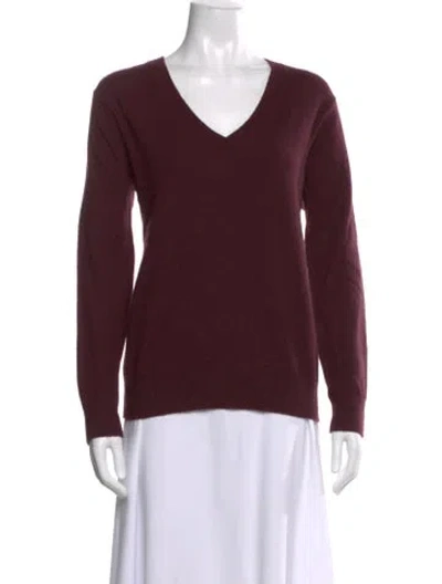 Pre-owned Vince Cashmere V-neck Sweater In Purple