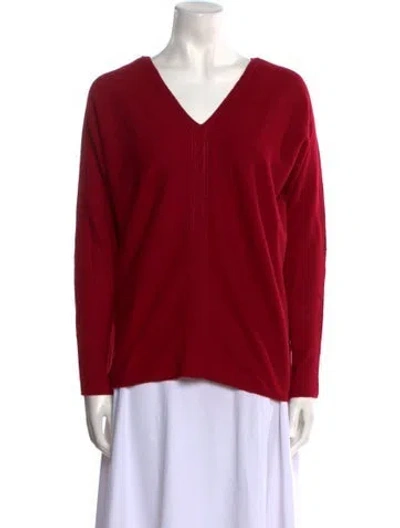 Pre-owned Vince Cashmere V-neck Sweater In Red