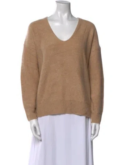 Pre-owned Vince Cashmere V-neck Sweater W/ Tags In Neutral