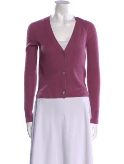 Pre-owned Vince Cashmere V-neck Sweater W/ Tags In Purple