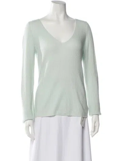 Pre-owned Vince Cashmere V-neck Sweater In White
