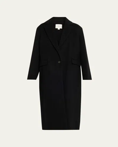 Vince Cashmere-wool Single-breasted Coat In Black