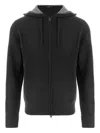 Vince Cashmere Zip-up Sweatshirt In Black