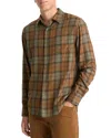 Vince Castaic Cotton Blend Plaid Button Down Shirt In Surplus