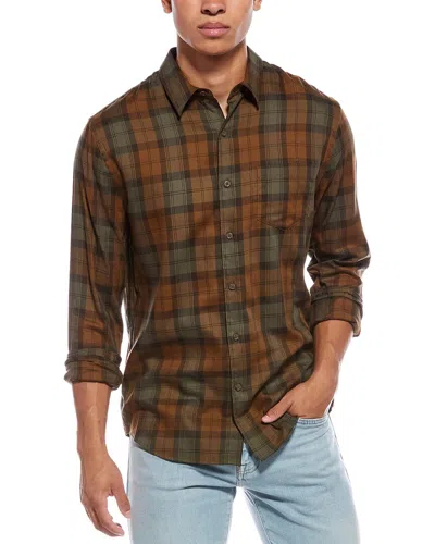 Vince Castaic Plaid Shirt In Green