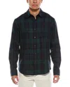 Vince Holme Plaid French Placket Corduroy Shirt Coastal Combo In Multi