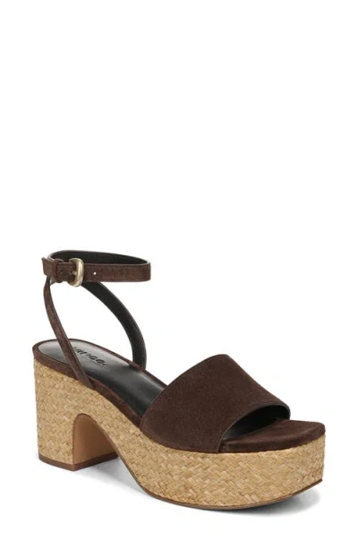 Vince Castella Ankle Strap Platform Sandal In Brown