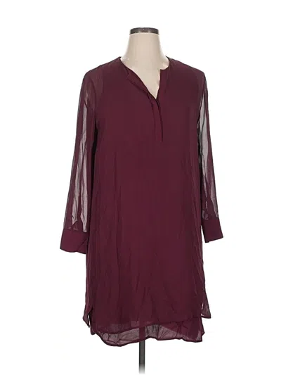 Pre-owned Vince Casual Dress In Burgundy