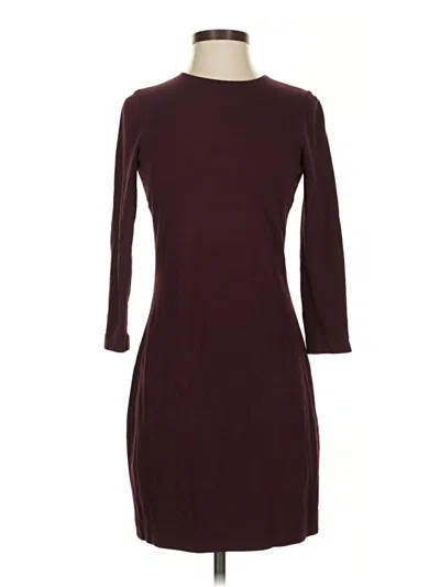 Pre-owned Vince Casual Dress In Burgundy