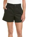 Vince Casual Linen-blend Short In Soft Black
