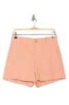 Vince Casual Linen Blend Shorts In Dk Apricot Clay