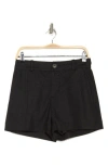 Vince Casual Linen Blend Shorts In Soft Black