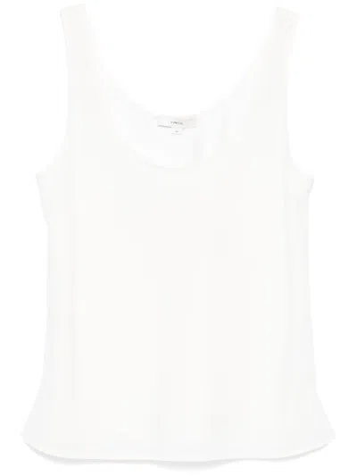 Vince Charmeuse Tank Top In White