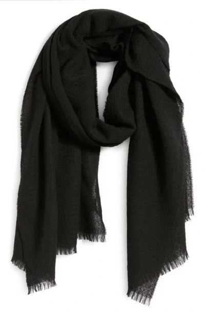Vince Check Cashmere & Wool Scarf In Black