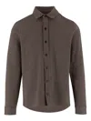 Vince Long Sleeve Houndstooth Patterned Shirts In Brown