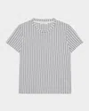 Vince Check Short-sleeve Crewneck Top