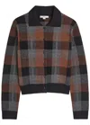 Vince Cashmere Plaid Button-front Sweater In Multi