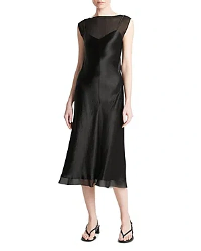 VINCE CHIFFON LAYERED SLIP DRESS