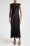 Vince Chiffon Layered Slip Dress In Black