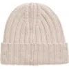 Vince Chunky Rib Knit Wool & Cashmere-blend Hat In Grey