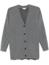 Vince Oversized Double Knit Cardigan In Heather Flint In 灰色