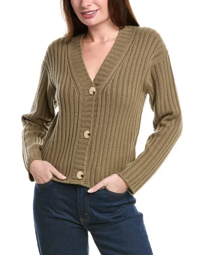 VINCE CHUNKY RIB WOOL & CASHMERE-BLEND CARDIGAN