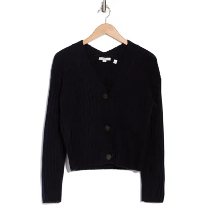 Vince Chunky Ribbed Wool & Cashmere Cardigan Sweater In Coastal