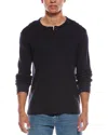 Vince Chunky Waffle Henley In Blue