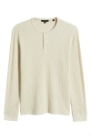 VINCE VINCE CHUNKY WAFFLE KNIT HENLEY