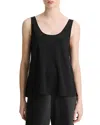 Vince Bias Stretch Silk Tank In Black