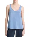 Vince Bias Stretch Silk Tank In Tidal