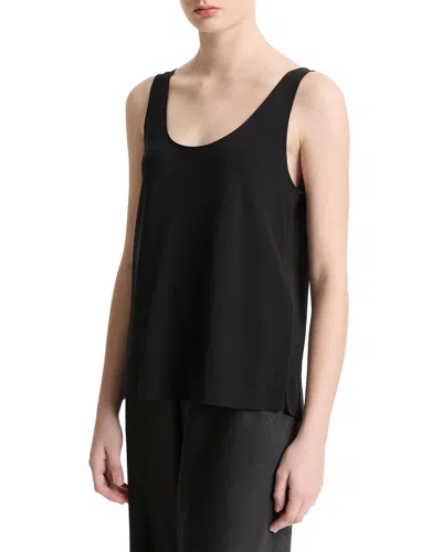 Vince Classic Bias Silk-blend Tank Cami In Black
