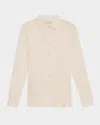 Vince Classic Button-front Blouse In Off White