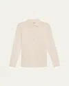 Vince Classic Button-front Blouse In Off White