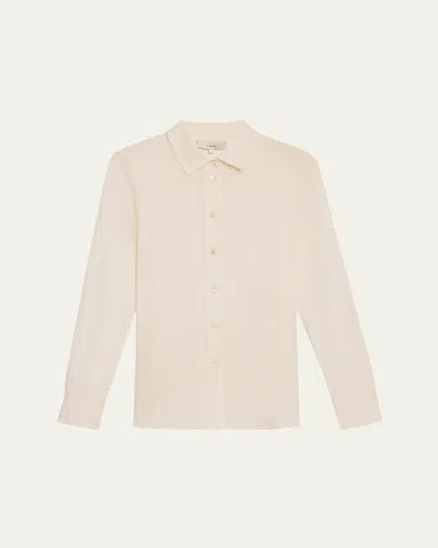 VINCE CLASSIC BUTTON-FRONT BLOUSE
