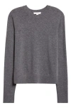 Vince Classic Crewneck Cashmere Sweater In Gray