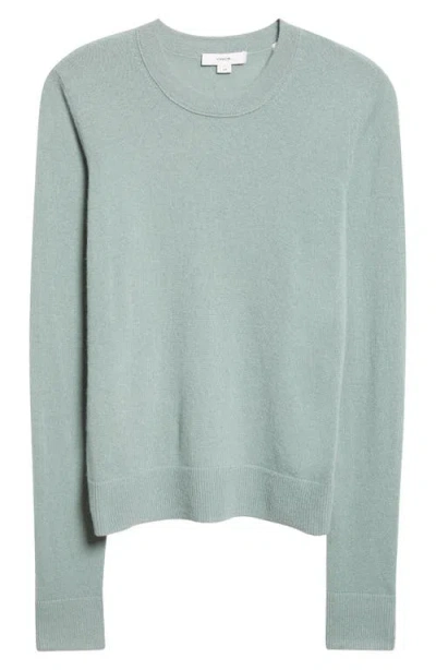 Vince Classic Crewneck Cashmere Sweater In Green