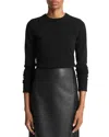Vince Classic Crewneck Long Sleeve Tee In Black