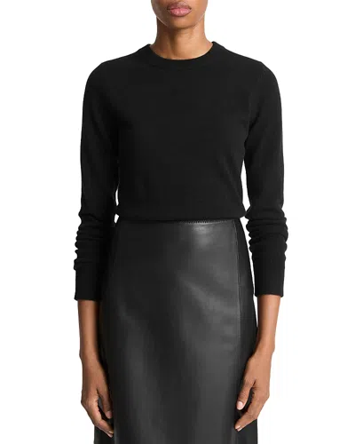Vince Classic Crewneck Long Sleeve Tee In Black