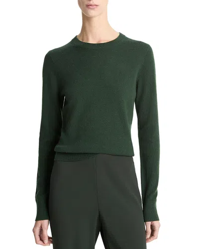 Vince Classic Crewneck Long Sleeve Tee In Green