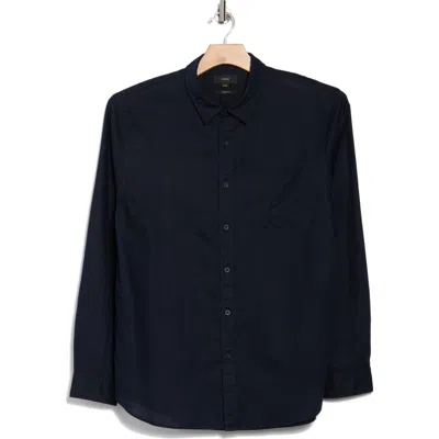 Vince Classic Fit Linen Blend Button-up Shirt In Coastal