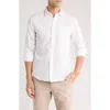 Vince Classic Fit Linen Blend Button-up Shirt In Optic White